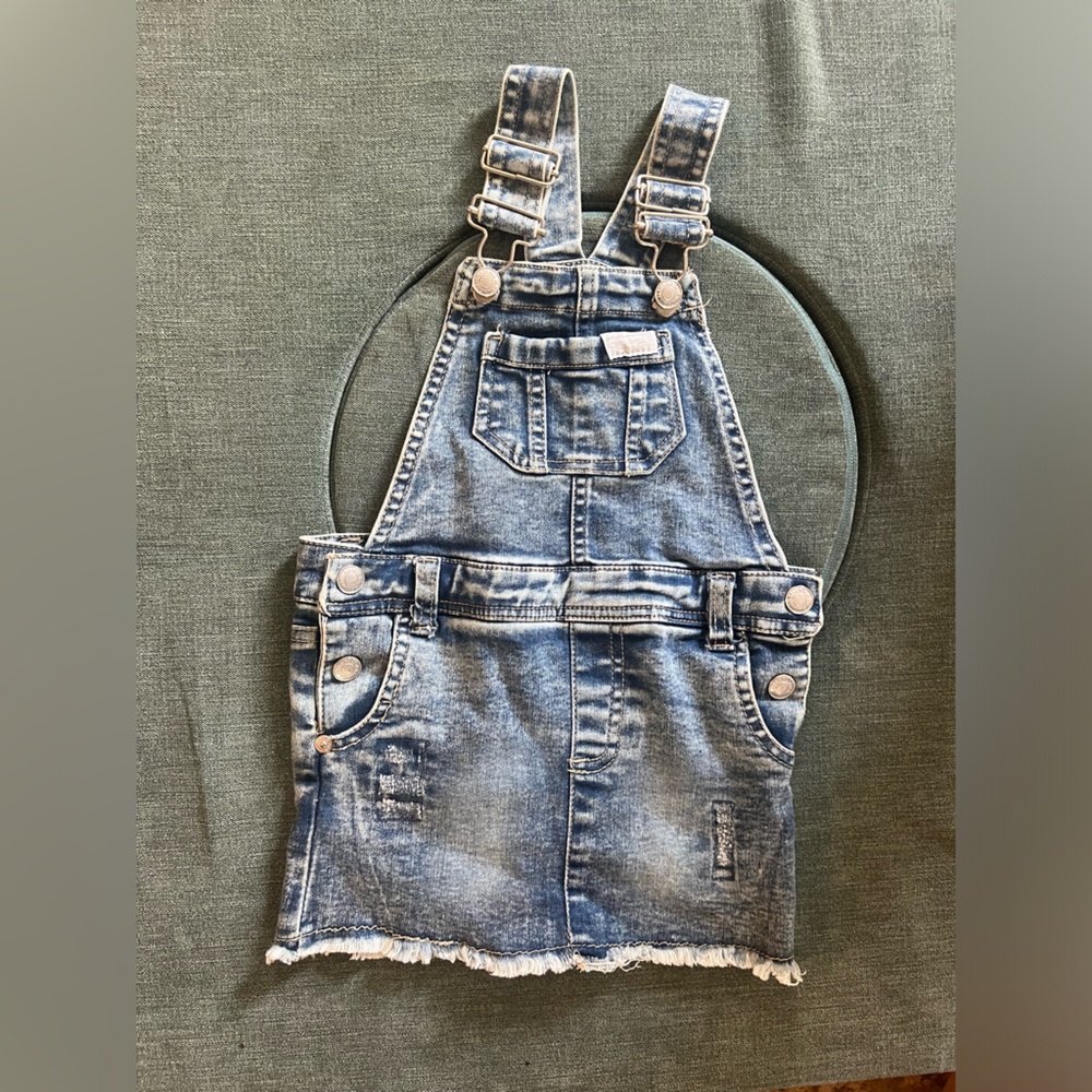 7 For All Mankind Light Blue Denim Kids Overalls